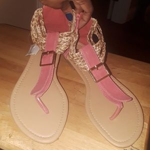 Size 9 Flat Coral Sandal